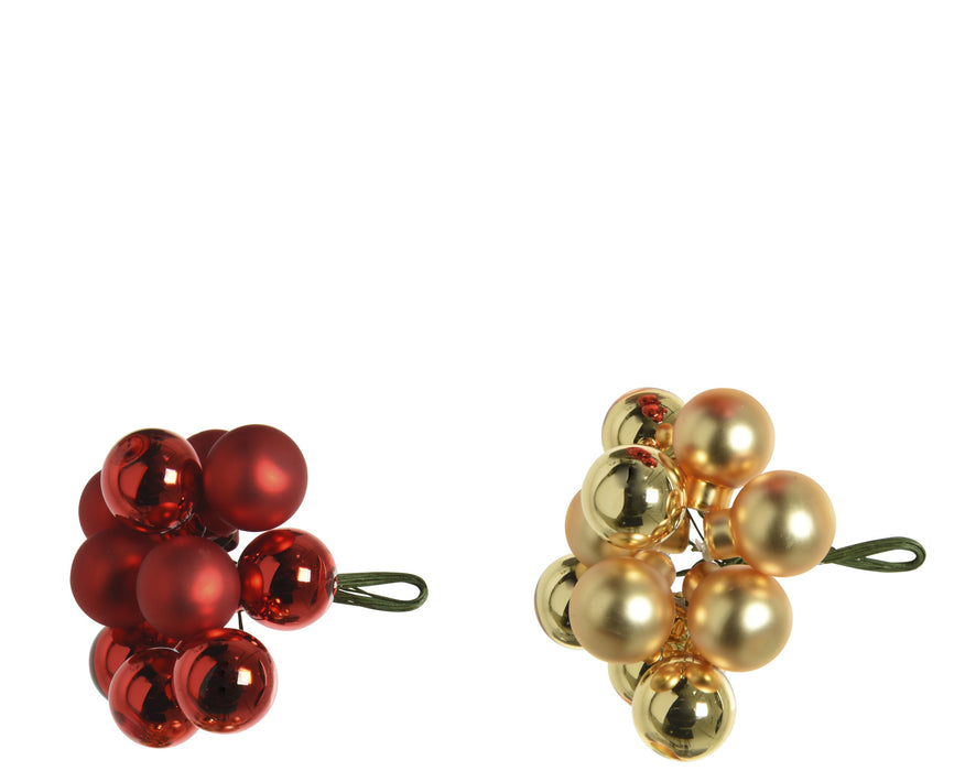 Baubles Matt & Shiny Red/Matt & Shiny Gold