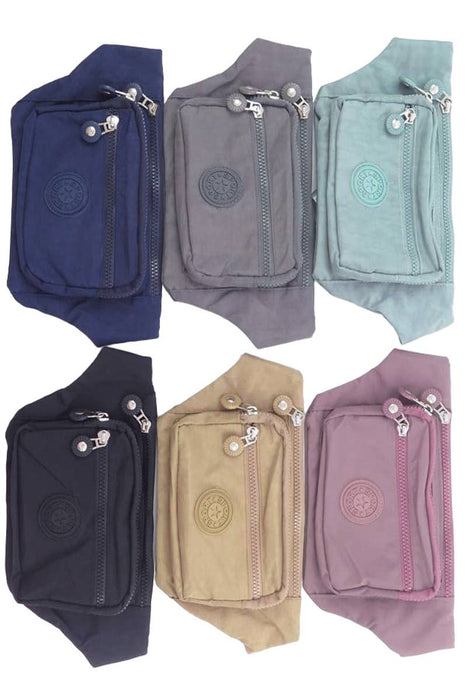 Matte Nylon Multi-compartment Belt Bag Fanny Pack