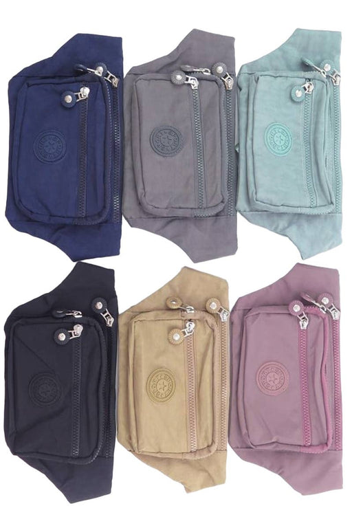Matte Nylon Multi-compartment Belt Bag Fanny Pack