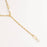 18K Gold PVD Stainless Steel Y Paperclip Necklace with Pearl