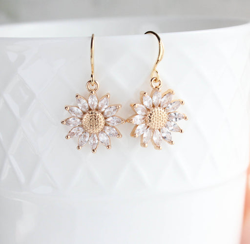 Sunflower Earring | Sparkling Glass Earrings