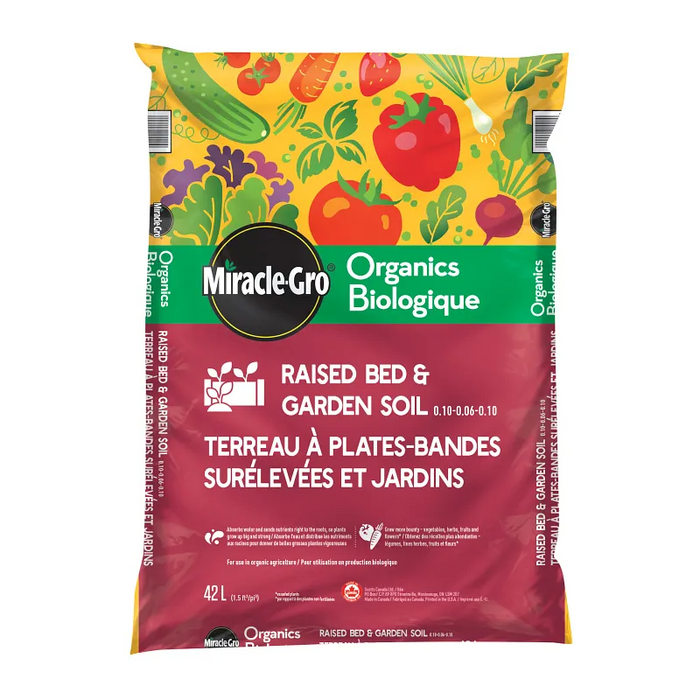 Miracle Gro Organic raised bed & Garden Soil 42L