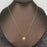 Geometric Rhodochrosite Charm 18K Golden Necklace