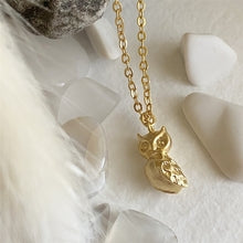 "Hibou" Owl Charm Necklace