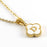 Clover Shell Initial Charm Golden Stainless Steel Necklace