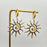 Two Tone Vortex Sun 18L Golden SS Huggie Earrings - FGS/MS