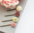 Flower Bobby Pins | Rose Hair Pins | Dusty Rose and Green