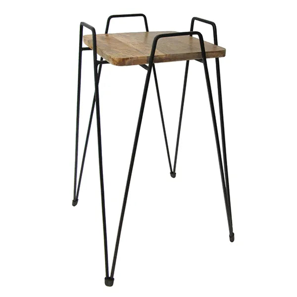 plant stand lancet wood top square 21"