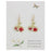 Red Dried Flower Gold Cherry Earrings