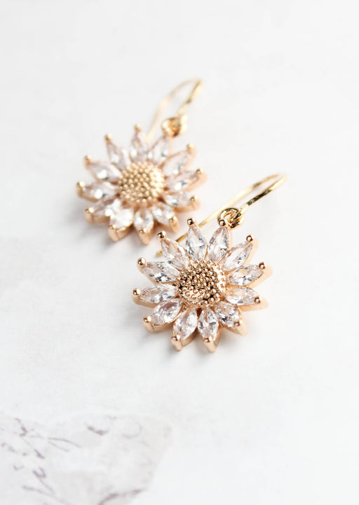 Sunflower Earring | Sparkling Glass Earrings