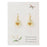 White Dried Flower Clear Teardrop Earrings