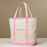 Ecofriendly Cotton Canvas Carry Tote with Charm Holder