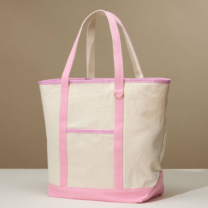 Ecofriendly Cotton Canvas Carry Tote with Charm Holder
