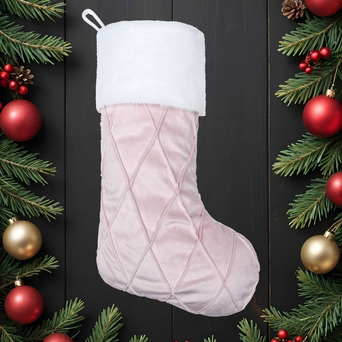 Pink Plaid Christmas Stockings