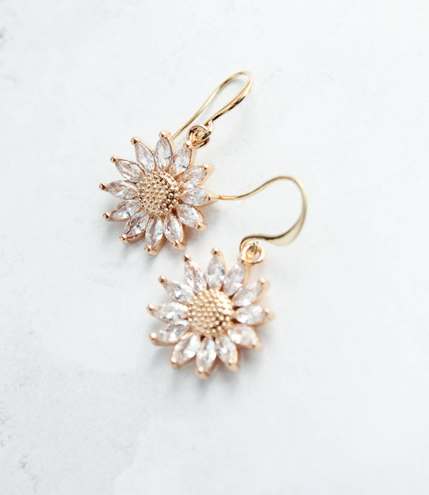Sunflower Earring | Sparkling Glass Earrings