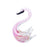 Swan Glass Figurine Pink 8.5"