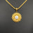 Zircon Inlaid Daisy 18K Gold Plated S.Steel Necklace