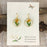 Cottage Yellow Green Dried Flower Round Earrings