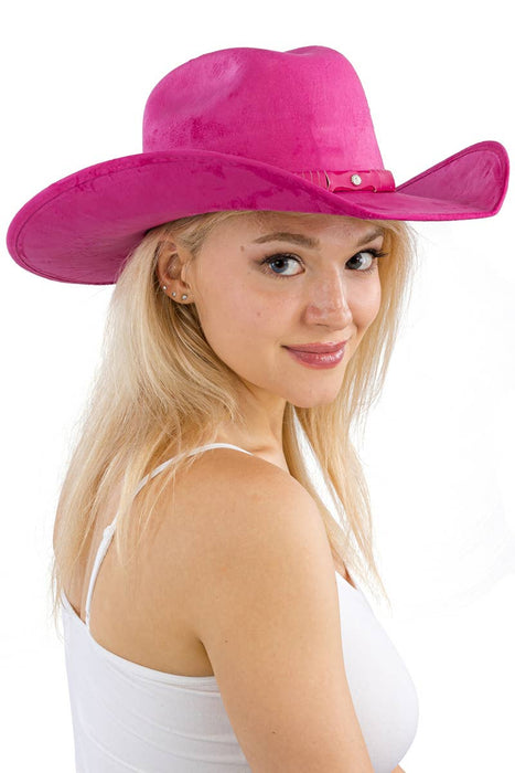 Faux Nubuck Suede Cutter Cowboy Hat
