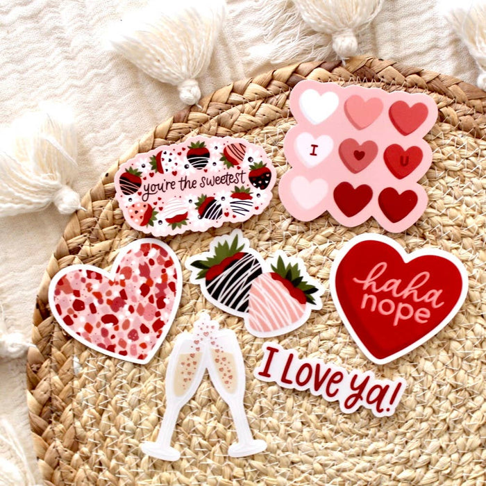 Haha Nope Heart Sticker 2.75x2.5in. Valentines Day