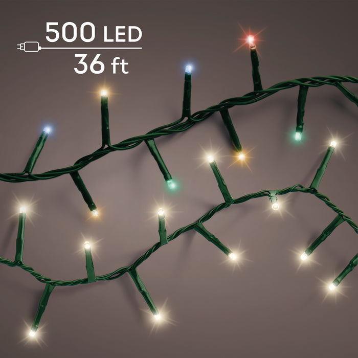 Lights Compact 500 LED 36' Warm White/Colour Changing