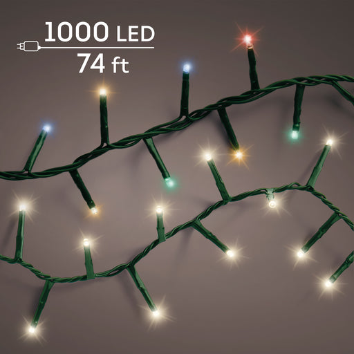 Lights Compact 1000 LED 74' Warm White/Colour Changing