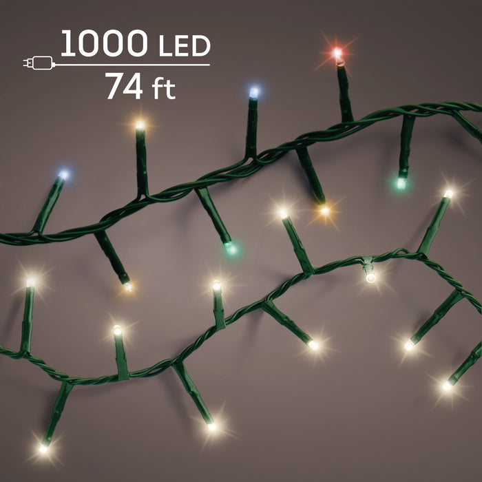 Lights Compact 1000 LED 74' Warm White/Colour Changing