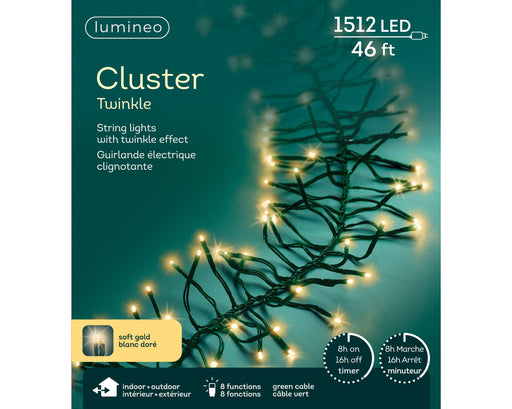 Lights Cluster Twinkle Gold 1400 cm