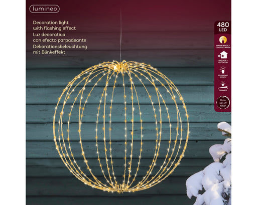 Micro 480 LED Ball 58 cm Gold/Warm White