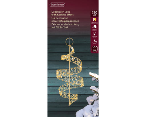 Micro 150 LED Swirl 18 x 41 cm Gold/Warm White