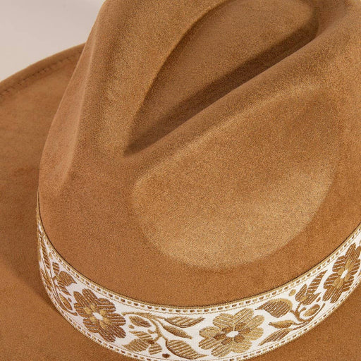 Flower Ribbon Bow Fedora Hat