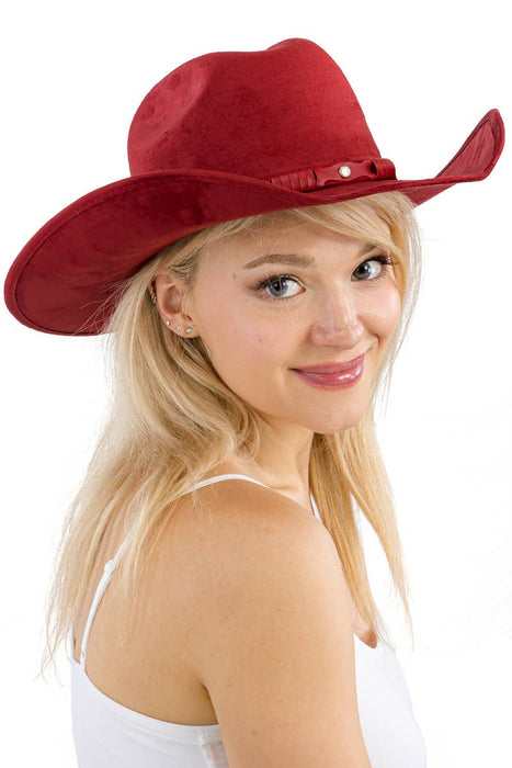 Faux Nubuck Suede Cutter Cowboy Hat