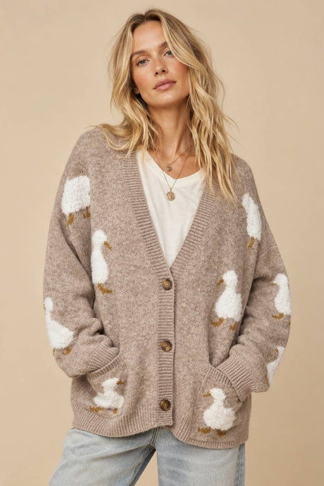The Cozy Duckling Oversized Knit Cardigan