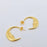 Mysterious Moon Face Design Gold Plated Hoop Earrings - MS