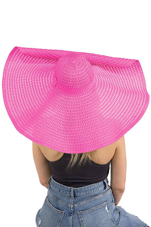 Extra Wide Floppy Wire Brim Straw Sun Hat