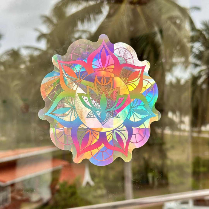 Mandala Lotus Suncatcher Window Sticker