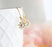 Little Daisy Earrings - Glossy Gold and Opal Glass