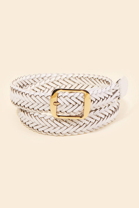 Faux Leather Braided Belt