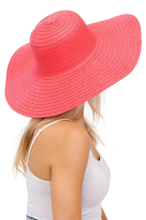 Thin Light-Weight Floppy Straw Beach Sun Hat