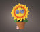 Solar Yellow Sunflower in Pot