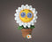 Solar White Sunflower in Pot