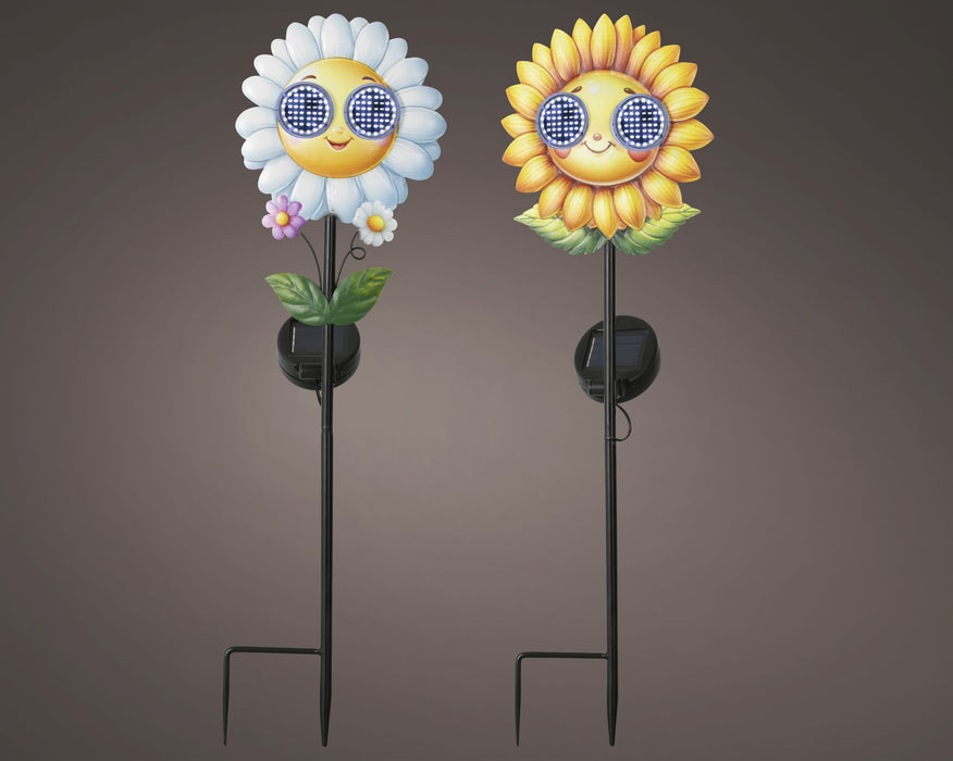 Stake Solar Sunflowers