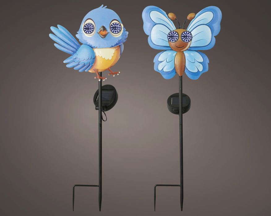 Stake Solar Blue Bird/Blue Butterfly