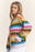 Fish Scales Multicolor Design Knit Cardigan