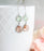 Mint and Peach Earrings | Two Jewel Teardrop Silver Earrings