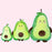 8-12" Avocado Plush - length including legs