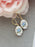 Blue Rose Cameo Earrings