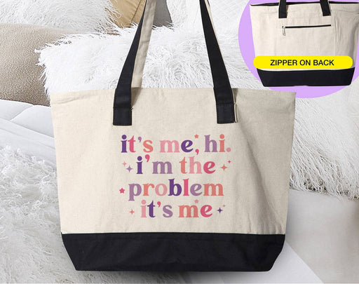 I'm The Problem -  Pop Taylor Lyrics Canvas Zipper Tote Bag