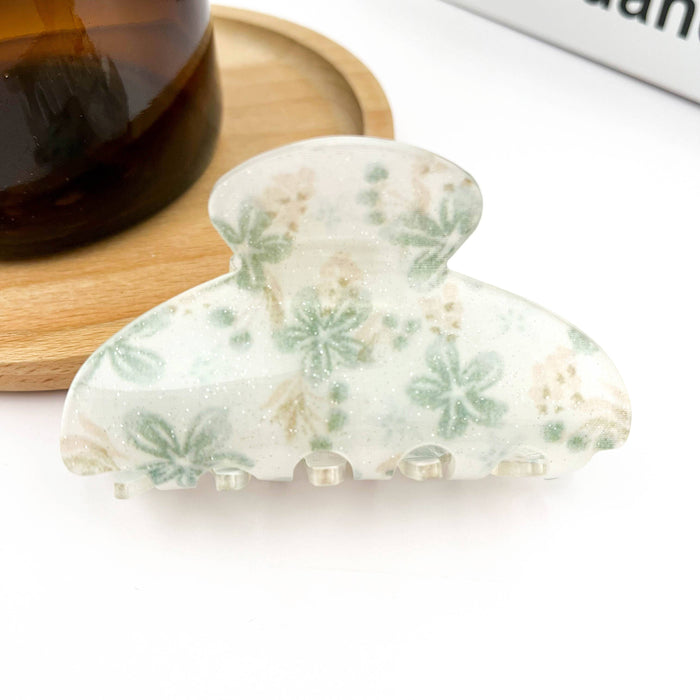 Spring Flower Half Circle Hair Clip