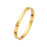 Multi Style 18K Gold Plated Stainless Steel Cuff Bangles-FGS